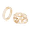 Jelly Color Chain Ring: Trendy Acrylic Resin Design
