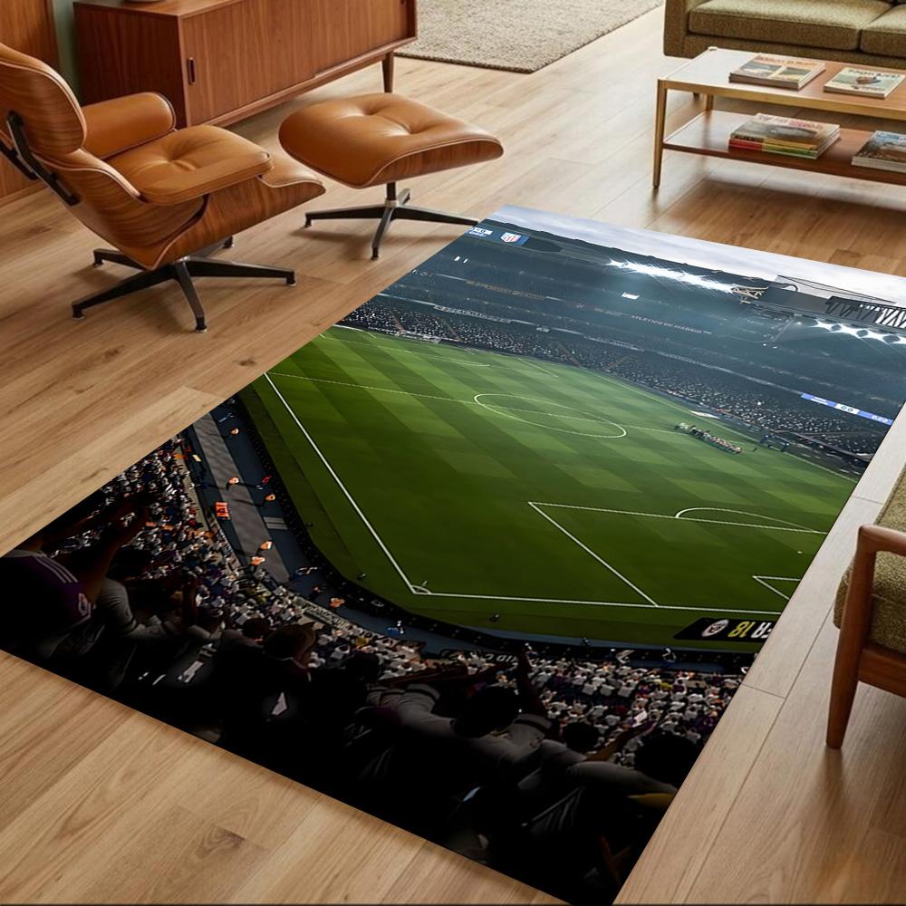 Soccer Stadium Night Match Portable Floor Mat Soft Plush Non-slip Bottom All-season Home Use Minimalist Modern Style Wedding Party Gift