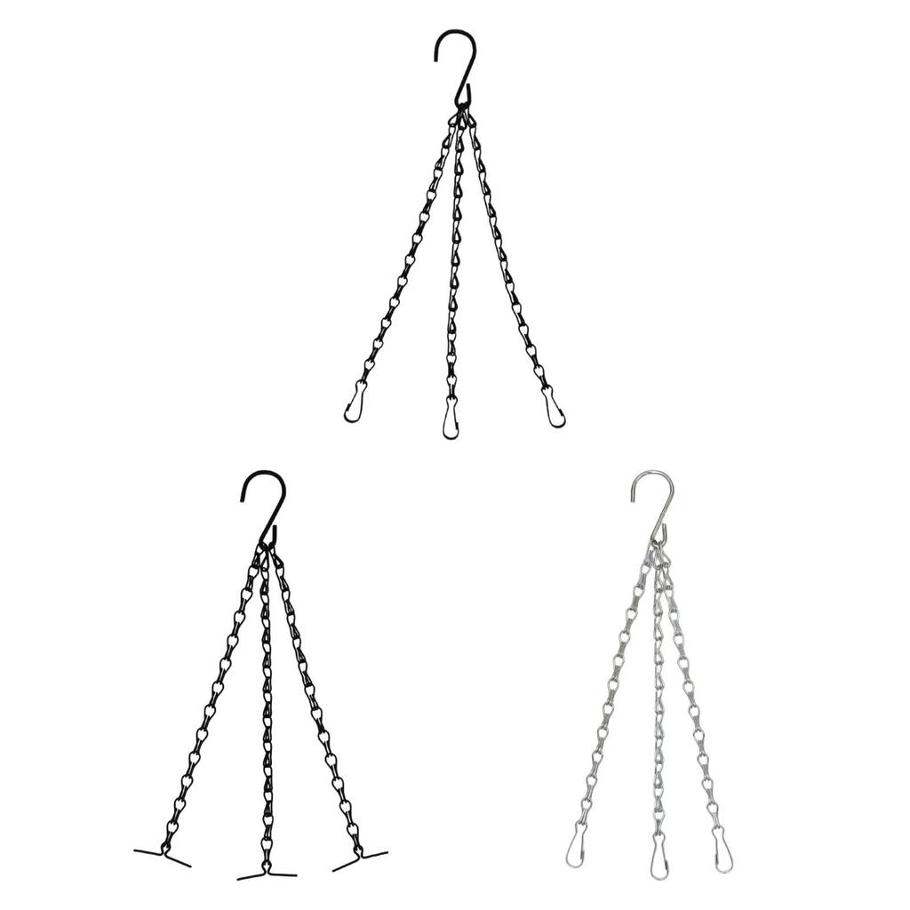 3 Leads Flower Pot Chain Secure Flexibility Hanging Flower Basket Birdcages Hanger for Balcony Garden Home Yard Flower Pots