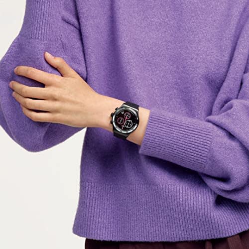 Swatch MAGENTA AT NIGHT NEW IRONY CHRONO Wristwatch YVB413 Black