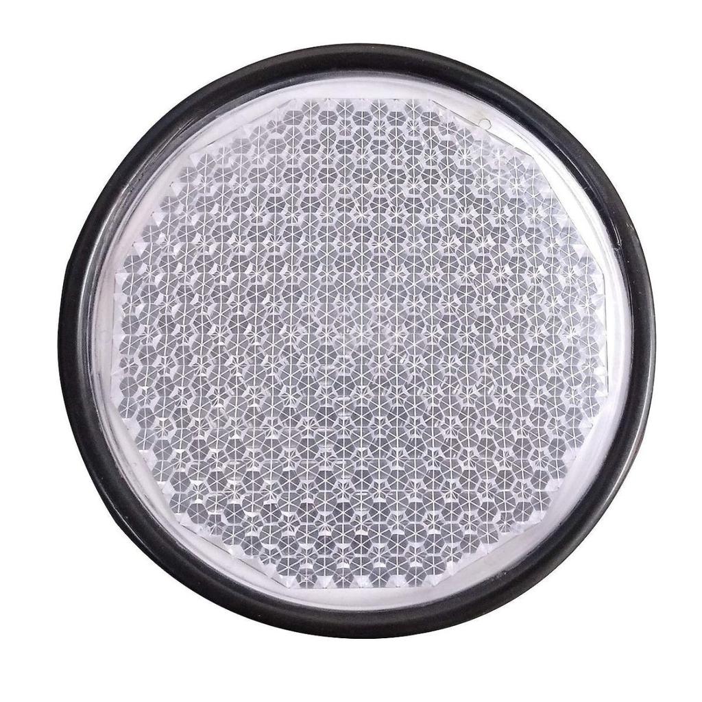 Rundes Reflektor-Set – Metallgehäuse mit PMMA-Linse | Universelle Passform für Traktoren, Autos, Fahrräder, LKWs, Anhänger, Boote, Traktor (2er Set)