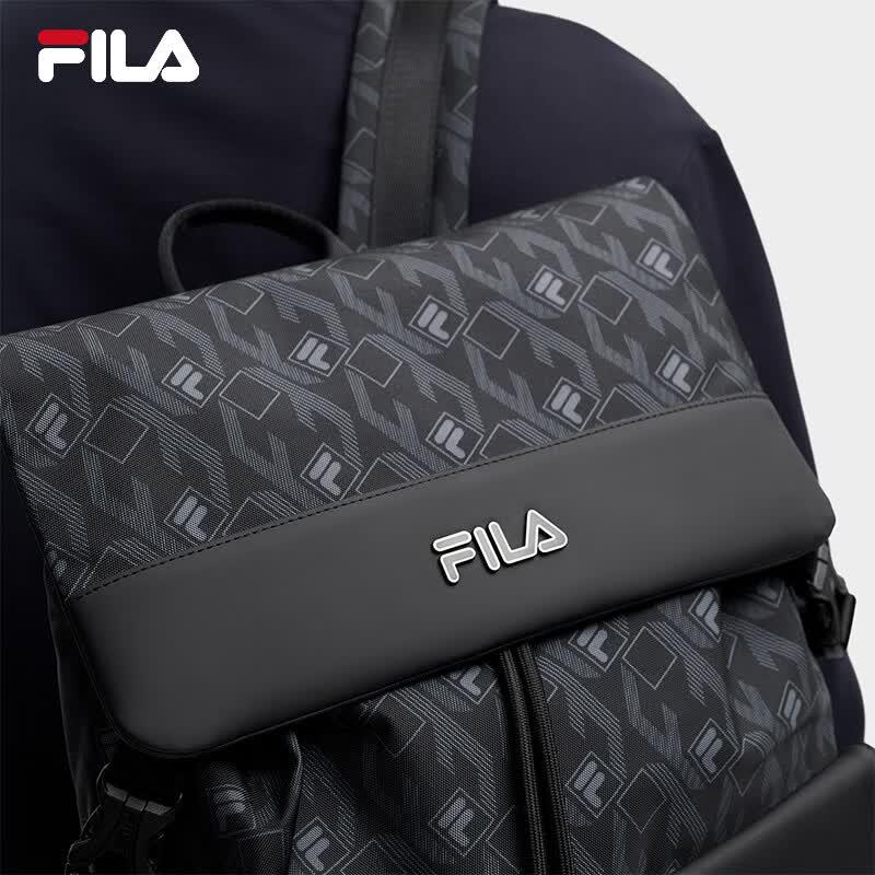 FILA Men's Black Warrior Casual Flip-Top Backpack