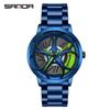Sanda TEMU Men's Waterproof Quartz Watch with Hollow Dial and Steel Band