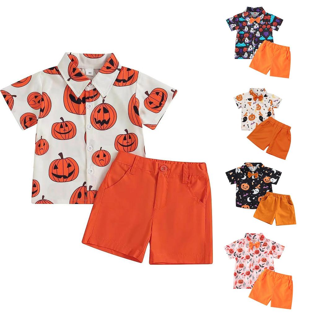 Children's Home Clothes Pajamas Set Short-sleeved Top Shorts Two-piece Set Outer Wear Play Cardigan Clothes