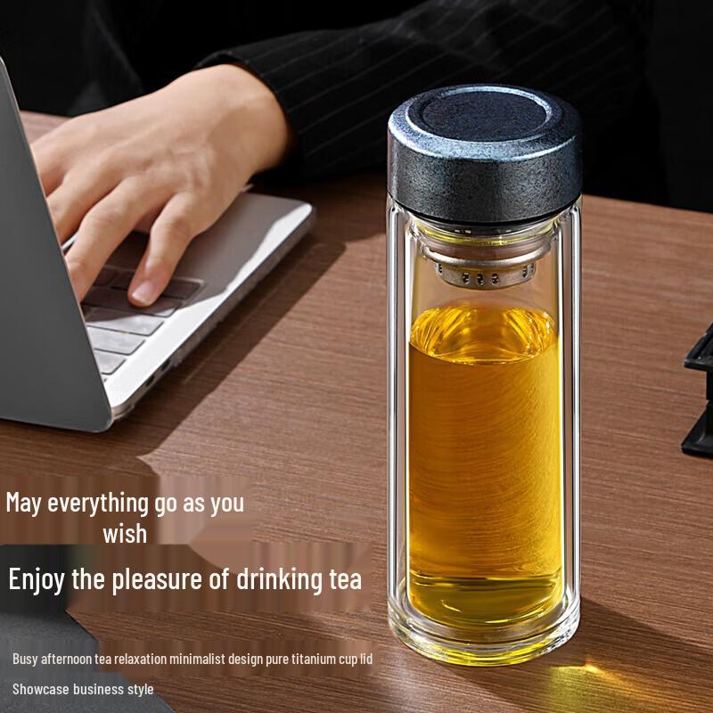 

Quange BL608 Double Wall Insulated Glass Teacup