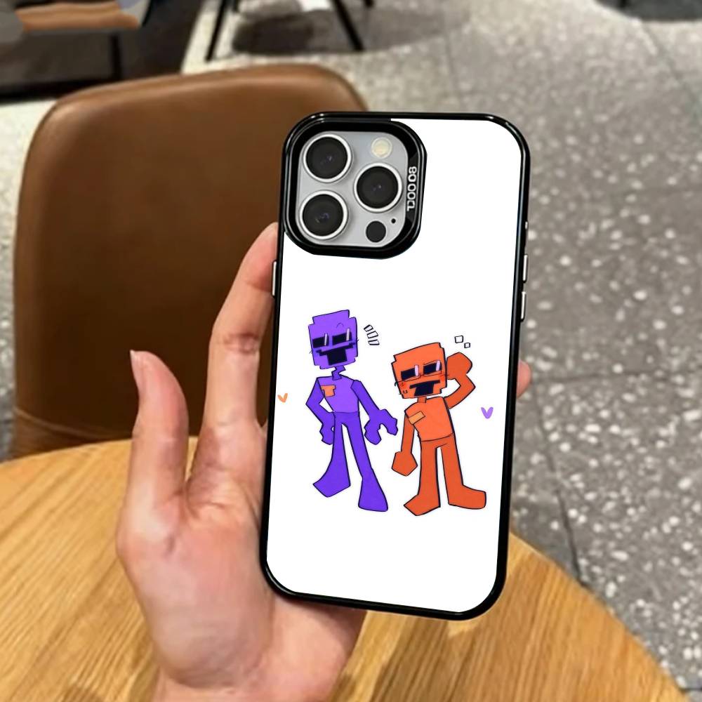 DSAF D-Dave and Jack R-Running   Phone Case For iPhone17,16,15,14,13,12,11 Plus,Pro Max Colored Silver Plated Inside Cover iPhone14