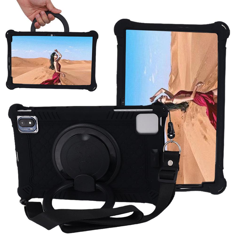360 Rotating Soft Silicone Kids Safe Case For OPPO Pad Air 10.36inch Handle Kickstand Protective Tablet Cover