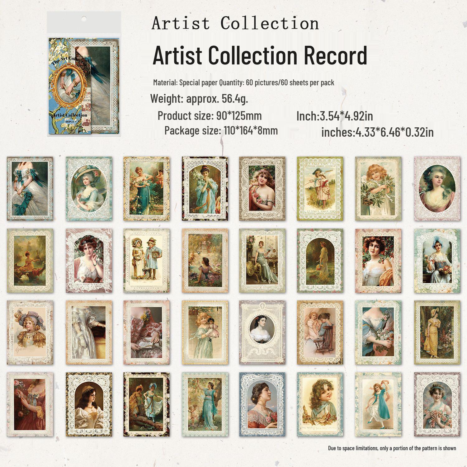 Коллекция ретро-бумажного искусства «Лес Гугу»: 60 Отрывных Коллажных Стикеров в 4 Стилях