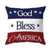 1/4pcs Free American Independence Day Cushions Pillowcase Polyester Cushion Cover Throw Pillow Pillowcover Home Car Sofa Decor