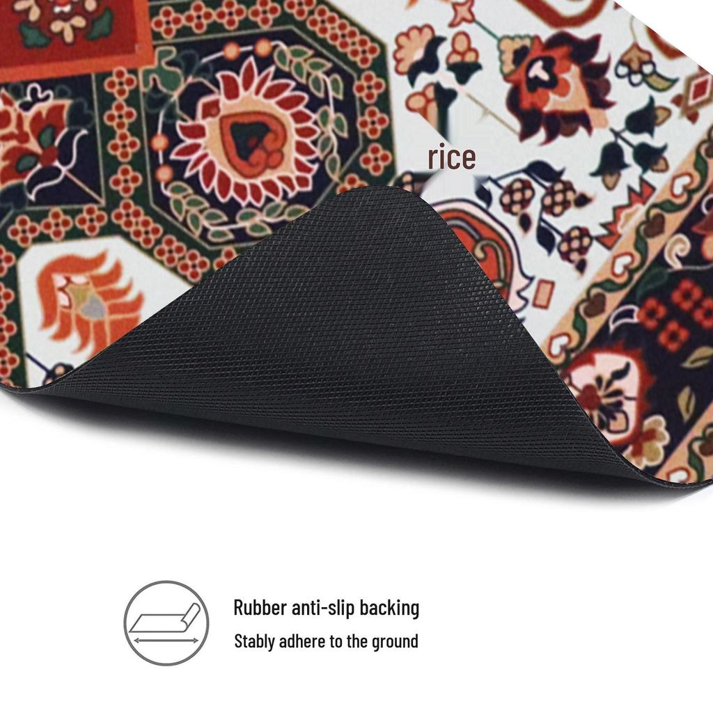 Nordischer Druck Rutschfeste Treppenmatte, Fleckenabweisend, Wasserabsorbierend, Schnelltrocknende Indoor-Stufenmatte