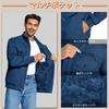 KEFITEVD Winter Motorcycle Windproof and Workwear Stylish Warm and Thermal Mod Coat with and Fleece Dark Size 3XL Men's Jacket, Cold-Resistant,