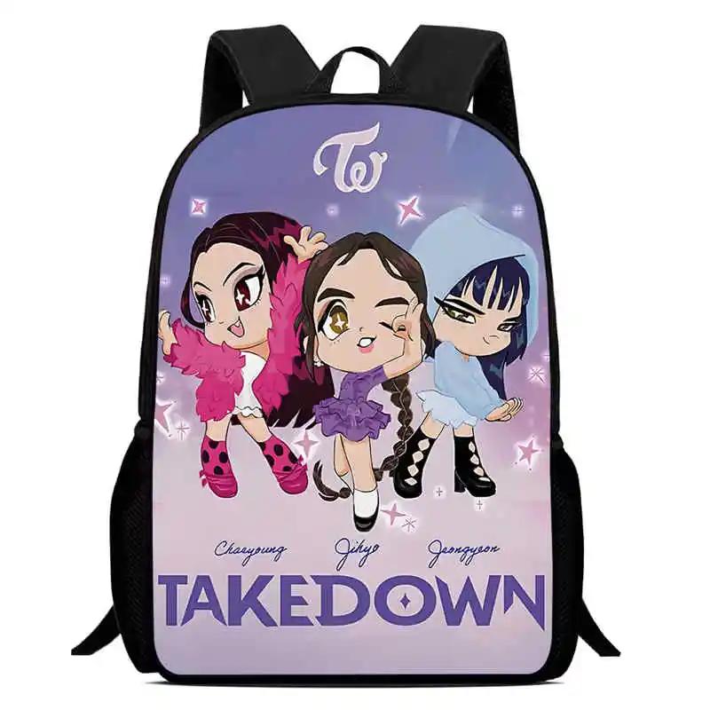 Mochila Child School Backpack,Cartoon Kpop-Dem-Onhun-Ters School Bags For Girls,Durable &Light Weight Bags For Kindergarteen