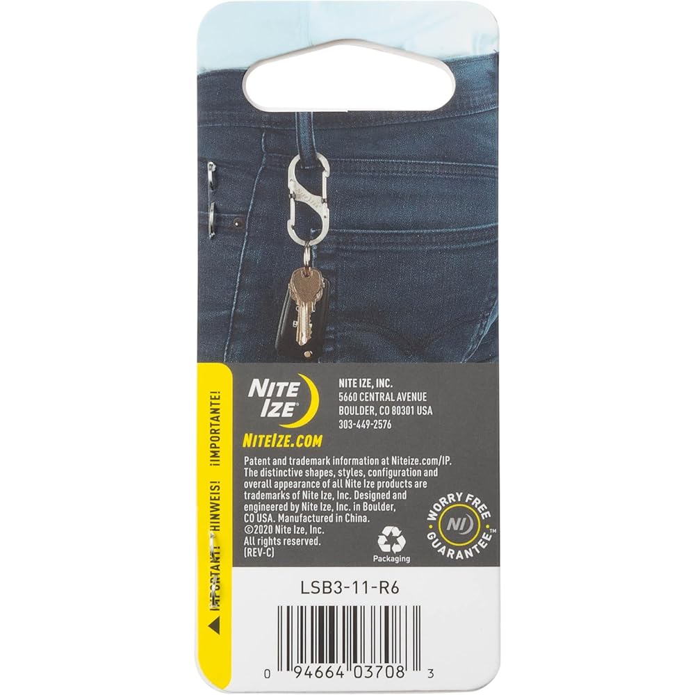 Nite Ize S-Biner SlideLock Carabiner #3 Silver Durable Outdoor Gear