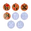 Various Symbols Keychain Silicone Mold with Hole Keyring Pendant Handmade Mold Valentine's Day Birthday Gift Jewelry