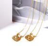 Evil Eye Necklace: 18K Gold-Plated Zirconia Sliding Pendant