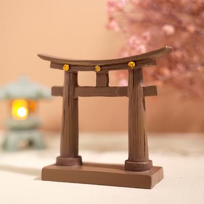 Miniatura Puerta Torii Templo Sintoísta Japonés Modelo Arquitectónico Asiático Adorno Jardín Bonsái Decoración Acuario Decoración China
