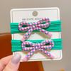Sweet Bowknot Hairbands Candy Color Polka Dot Bow Ponytail Holder Elastic Rubber Bands Girls Fashion Versatile Hair Ties