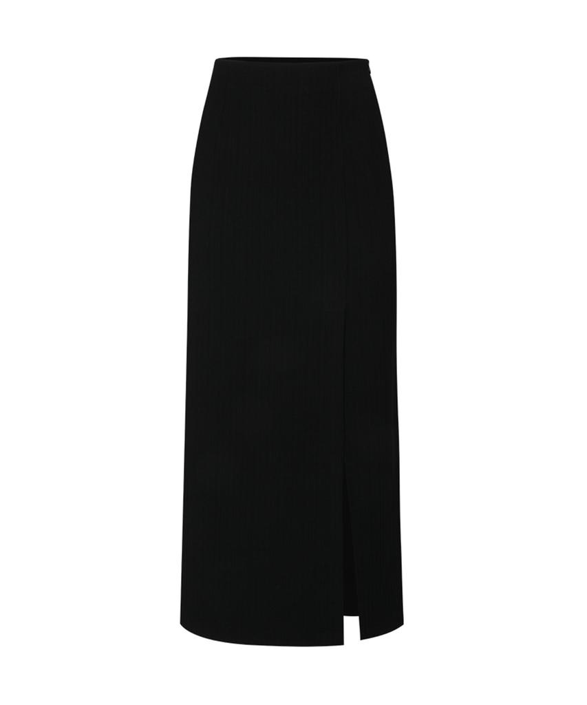 Lulu Seoul Bella Slit Skirt (Black)