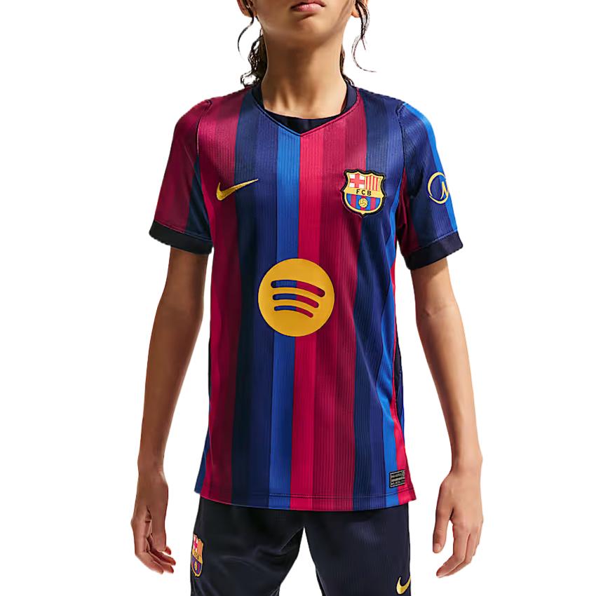 Nike Dri-FIT Fußball Barcelona Club Saison 2026 Heim Kurzarm Pullover mit Aufdruck Replik Fan-Version Kinder Oberteile II1624-683