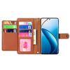 For Realme 13 4G Case RFID Blocking Zipper Pocket Leather Wallet Phone Cover