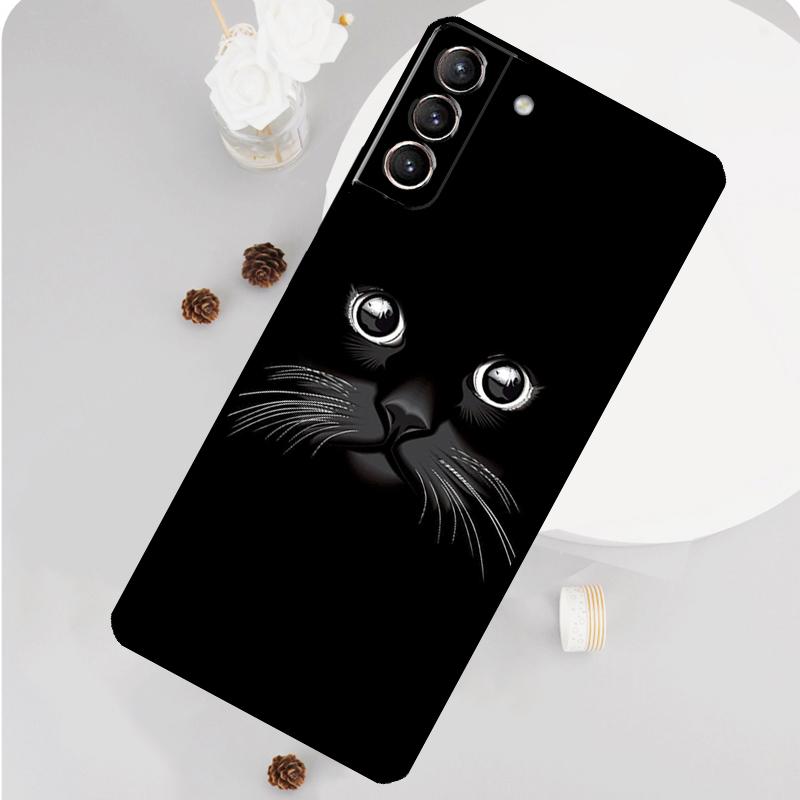 Cat Staring Eye Phone Case For Samsung Galaxy S26 S25 S24 S20 S21 S22 S23 Ultra S10 Plus S25 FE Funda Cover