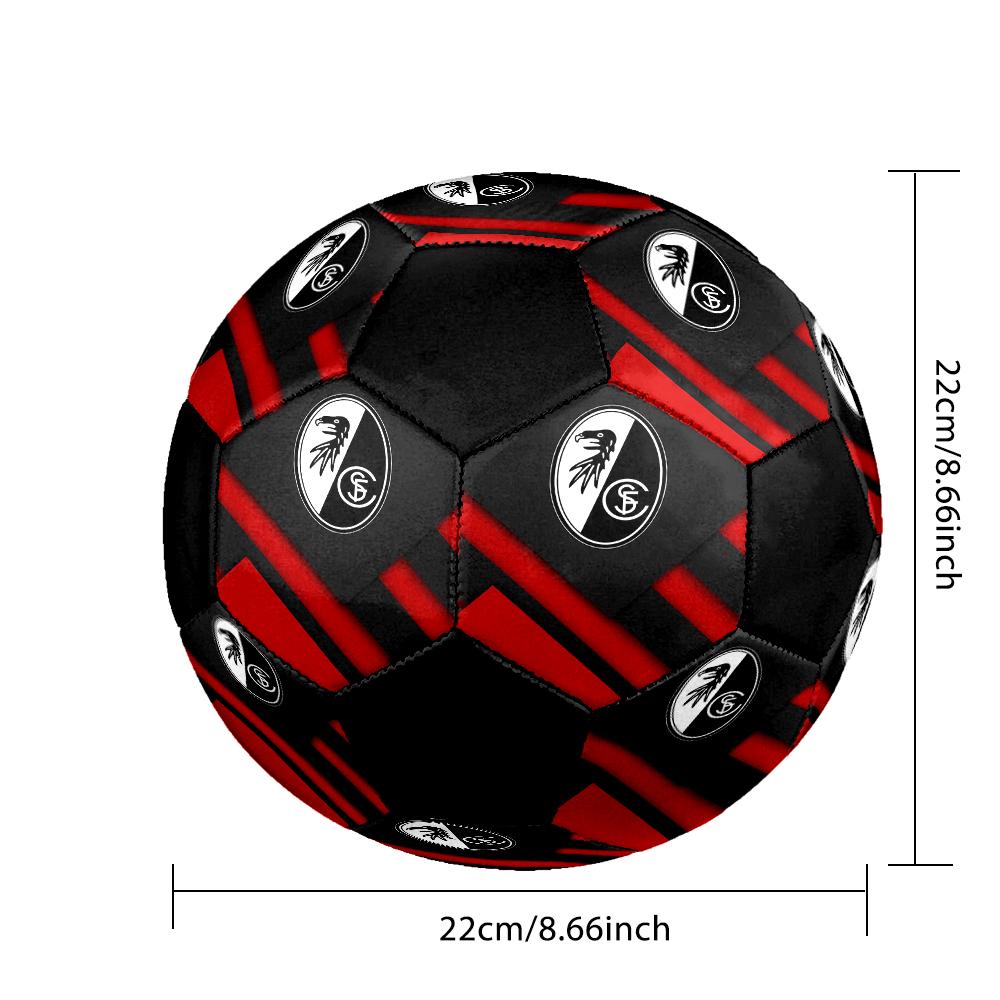 SC Freiburg Indoor Soccer Ball Colorful Machine Stitched PVC Size 5 Team Training Competition Ready Durable High-Bounce Cool Sports Gift