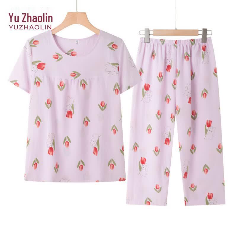 YUZHAOLIN Women s Plus Size Floral Homewear Set 3XL