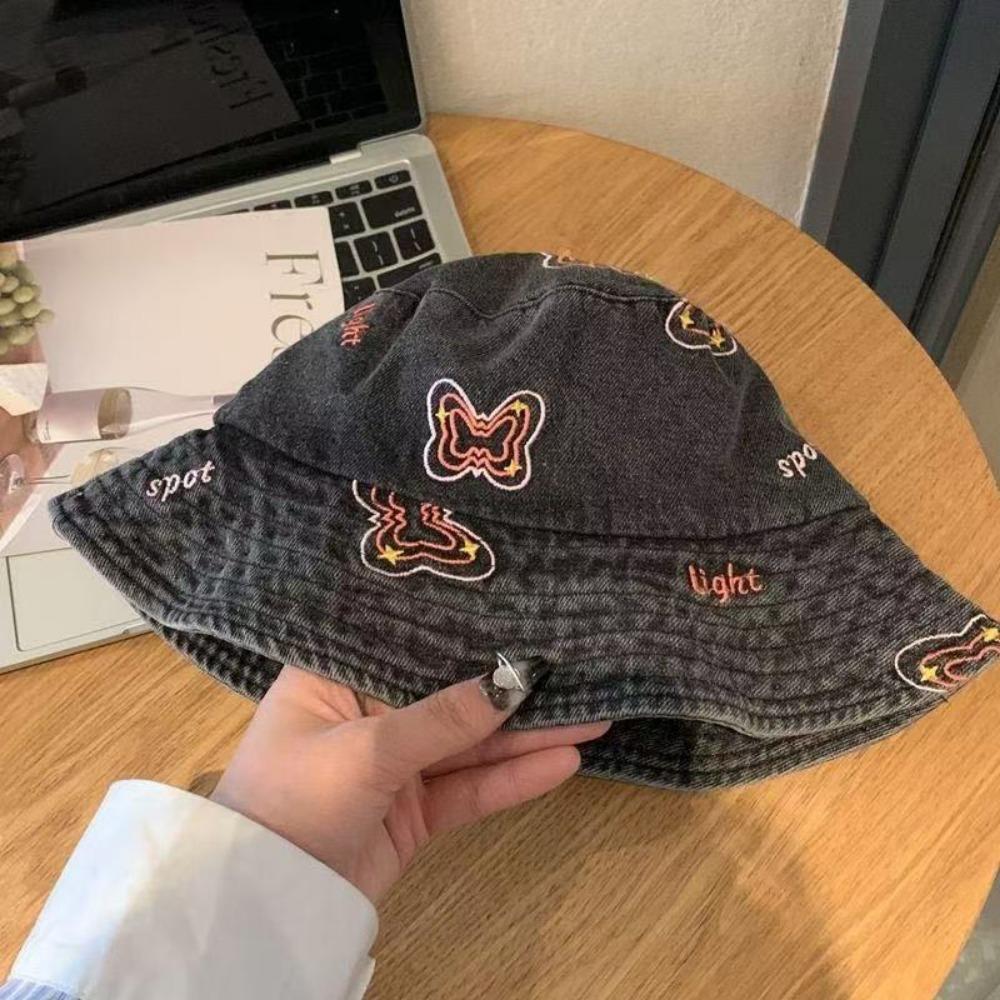 Unisex Cotton Bucket Hats Summer Men Denim Beach Cap New Fabric Sunbonnet