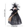 Black Halloween Witch Doll Figure Home Decor Ornament