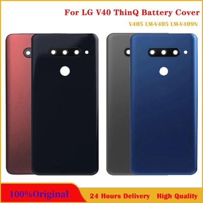 100% Original Glass Battery Cover For LG V40 ThinQ V405QA7 V405UA V405 Rear Housing Battery Door Back With Camera