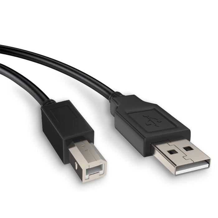USB-Druckerkabel 1,5 Meter USB 2.0 Kompatibel mit Drucker Scanner Canon HP Dell Epson Brother Lexmark Pixma Samsung Xerox