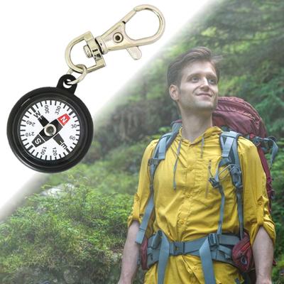 Portable Keychain Compass Outdoor Hiking Survival Compass Compact Handheld Compass with Keyring Camping Tool