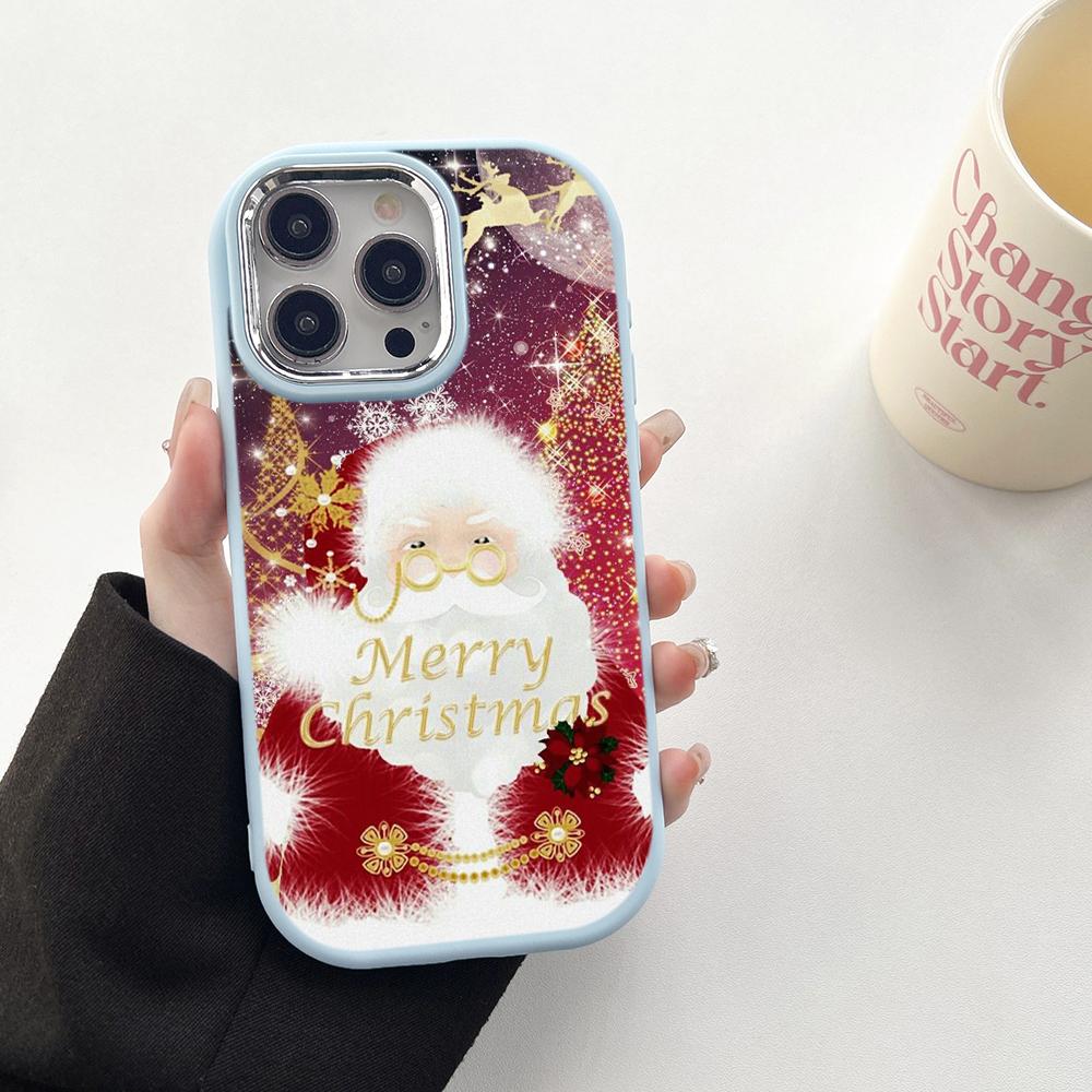 N105 рождественские и новогодние художественные мягкие чехлы для телефонов Samsung S24 — фото 17