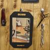 Light Hand Mirror Of Barber Shop - Black Foam Barber Mirror Of Salon And Beautician - Mirror With Double Hands-barber Mirror Looking At The Back