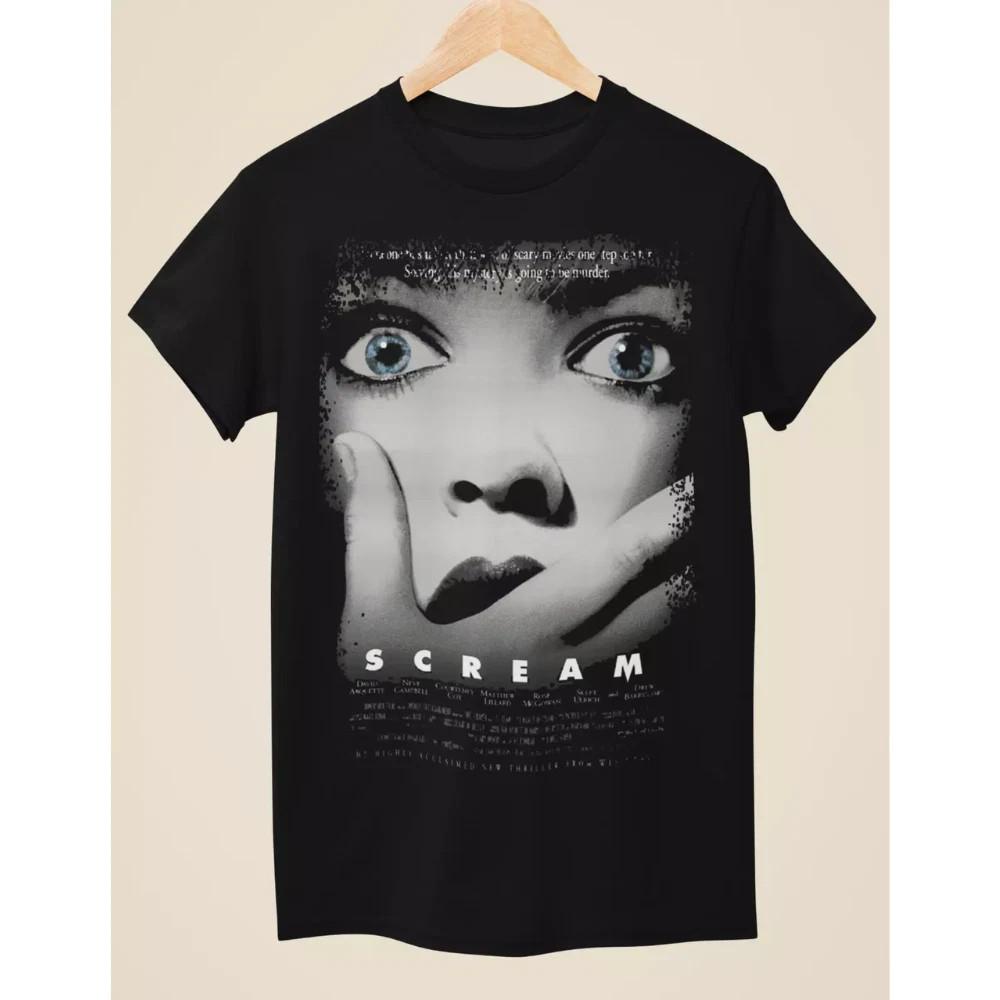 Scream Movie Poster Inspired Black T-Shirt XL