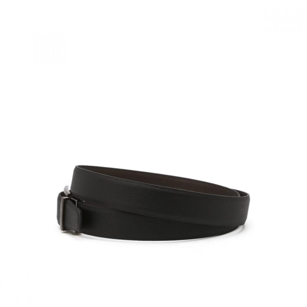 Daks Black Embossed Logo Leather Belt Dbbe6f401bk