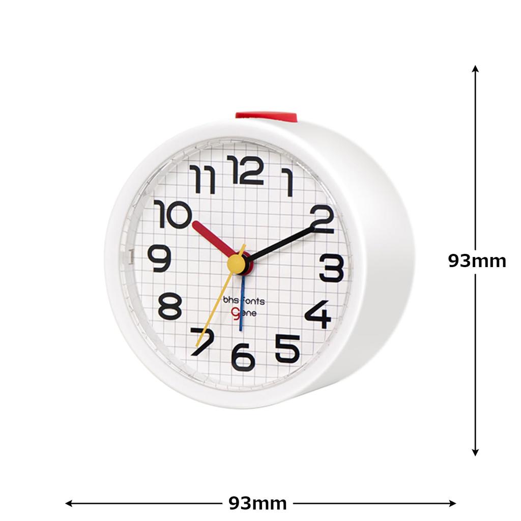 El Commune Bauhaus Gene Alarm Clock, Bayer Alarm RO, White, DCL-007