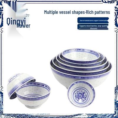 Blue and White Porcelain Dessert Bowl - Chinese Ceramic Tableware for Sweet Soups and Double-Skin Milk