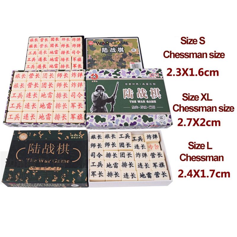 Classic War Board Game Junqi Chess Backgammon Land Battle Combat Kriegspiel PU Leather Chessboard High Quality Solid Chessman