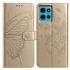 For Motorola Moto G75 5G Case Butterfly Imprinted Wallet Stand PU Leather Flip Phone Cover with Strap