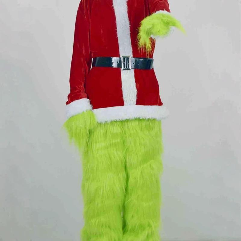 Christmas Green Grinch Costume Santa Suit Party Costume