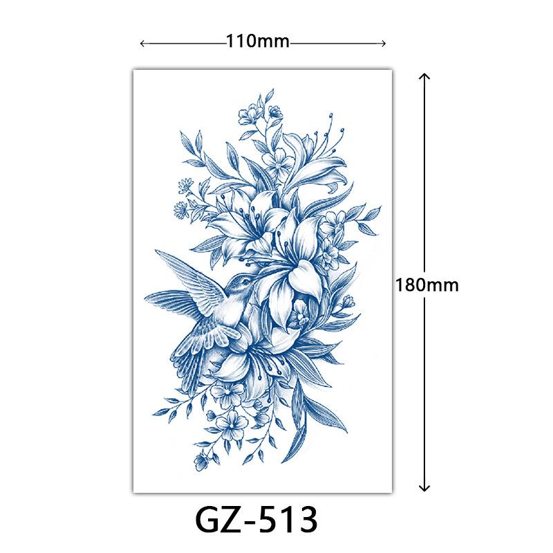 Herbal Tattoo Stickers, Juice Tattoo Stickers, Semi-Permanent Tattoo Stickers Dragon Snake Animal Tattoos
