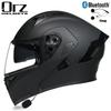 Orz Bluetooth Modular Motorcycle Helmet Full Face Half Dual Visor Winter Motorbike Men Women