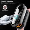HD Glass+PC Case for Xiaomi Band 10 9 8 NFC All-around Screen Protective Tempered Shell for Mi Band 9 10 Ceramic 8 Bumper Cover