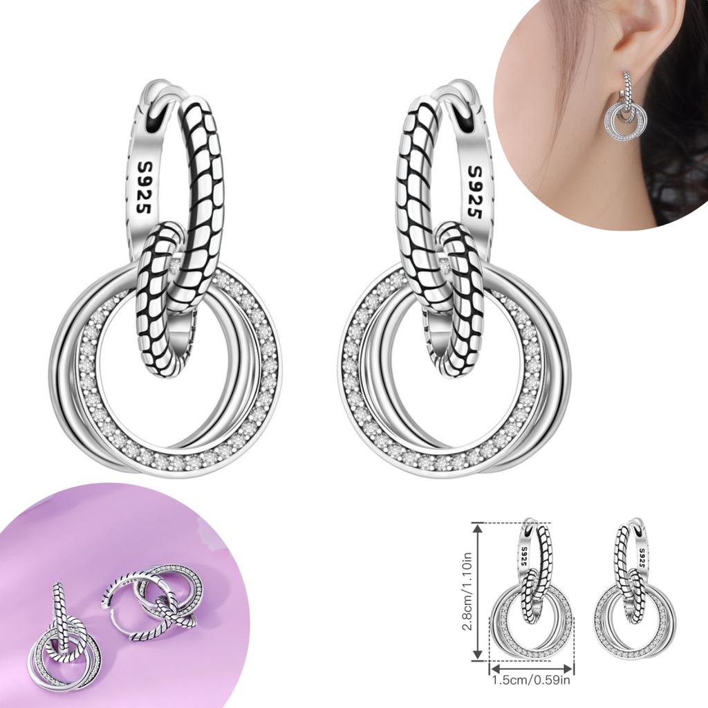 Copper Classic Multi Ring Earrings Series Drop Earrings For Women Party Fine Gift Elegant Birthday Jewelry