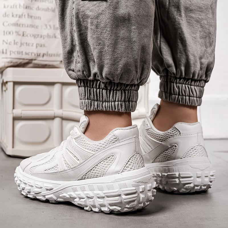 New fashion tire sole personality men's shoes teenagers popular running shoes breathable thick sole increase tide shoes