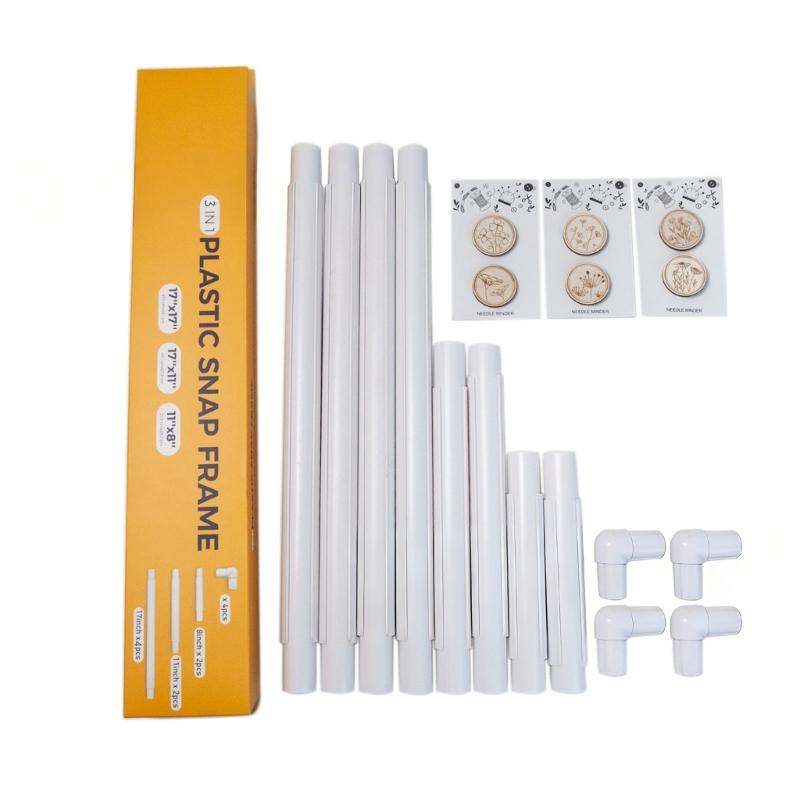 Sturdy PVC Craft Hoop For Crosses Stitching And Embroidery Projects Easy To Assemble Without Tool 1