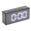 Digital Clock Energy Saving Backlight LED Mirror Digital Display Electronic Alarm Clock for Dormitory Home Bedroom White