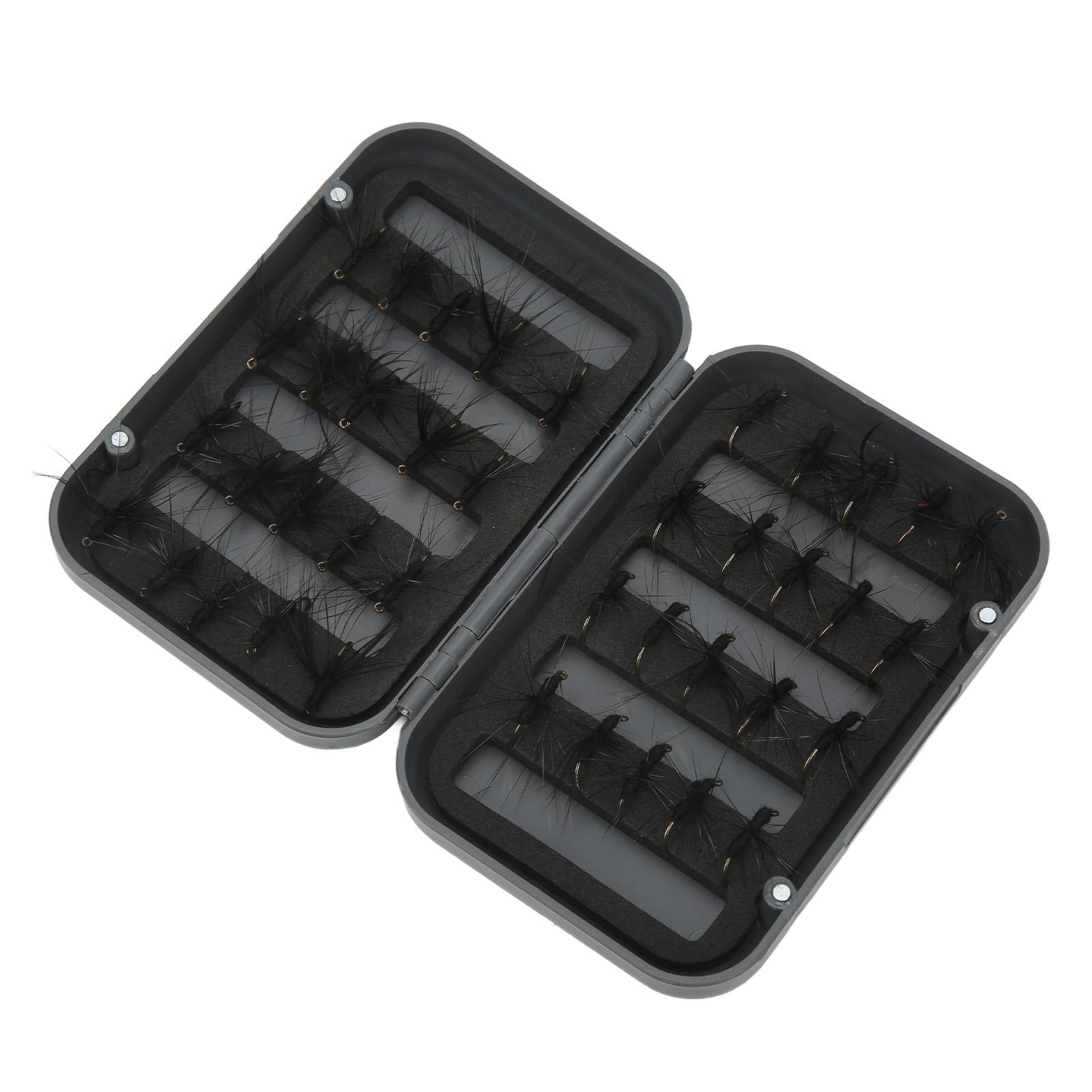 

40PCS Fly Fishing Flies Kit Realistic Black Ant Hand Knitting Fishing Bait Set with Waterproof Storage Box for Angler