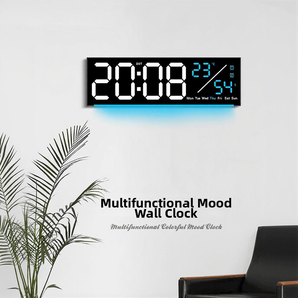 Digital LED Clock With Time Date Temperature Alarm Timers Stopwatch 12/24H DST LED Countdown Table  Clock